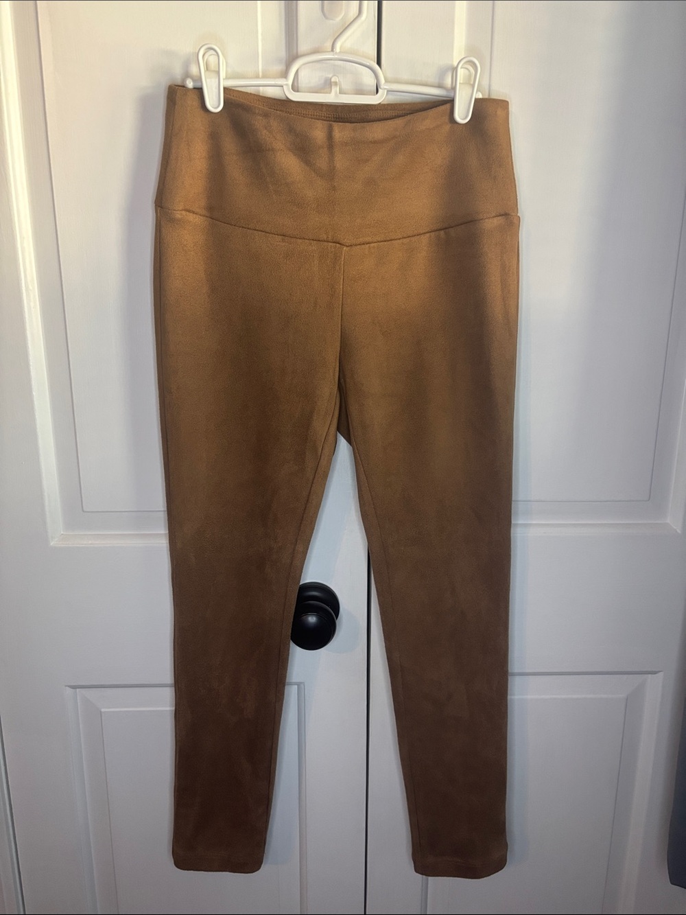 J. McLaughlin Faux Suede Pull-On Leggings Pants Camel Brown Size Small